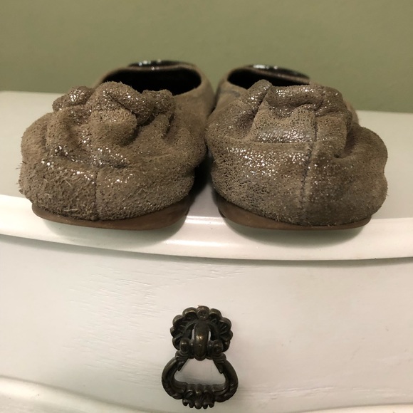 Tory Burch Reva Flats in Pewter - Picture 3 of 5